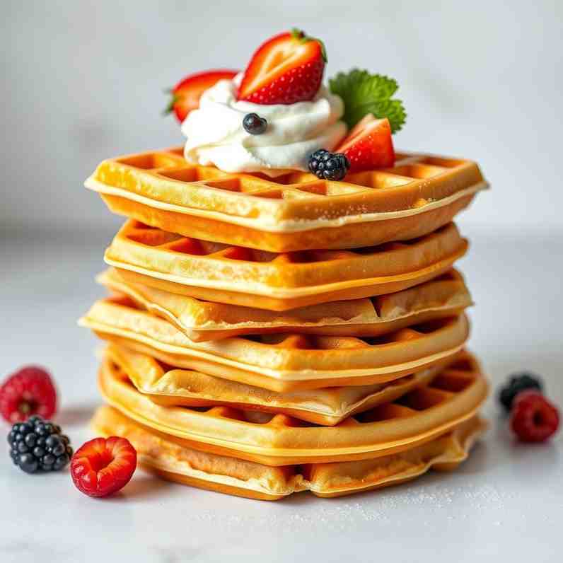 Homemade Belgian Waffles - Crispy, Fluffy Recipe